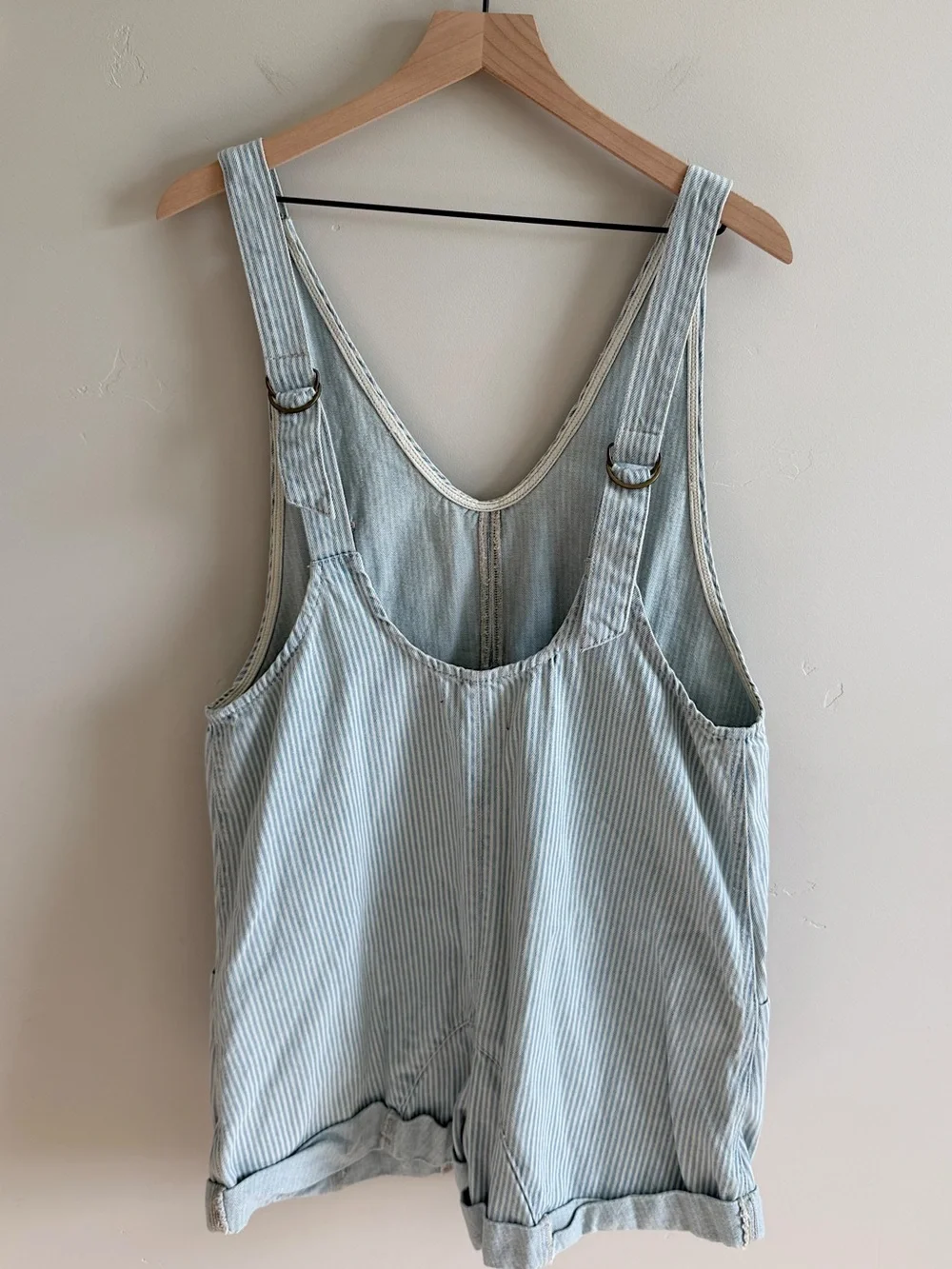 Free People High Roller Railroad Shortall in Pillow Talk Stripe